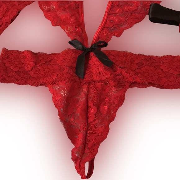 Women’s Sexy Nighty Body Suit by Leg Avenue Spandex 3-Piece Set - Picture 3 of 15